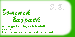 dominik bajzath business card